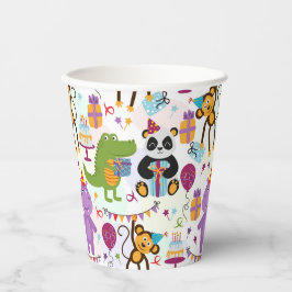 Vasos De Papel Kids Birthday Animals