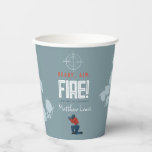 Vasos De Papel Kids Blue Paintball Boys Guay Birthday Party<br><div class="desc">Este moderno y fresco diseño de tazas de papel de cumpleaños para niños con temática de paintball presenta un diseño de bolas azules, con un ilustracion de pintura, blanco y salpicador. El diseño puede ser personalizado con el nombre de tu hijo. ¡El colorido y perfecto juego de paintball para el...</div>