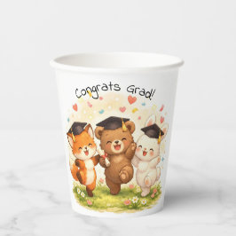 Vasos De Papel Kids Fox Bear Bunny Preschool Kindergarten Party
