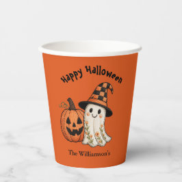 Vasos De Papel Kids Halloween Cute Ghost Pumpkin Party 