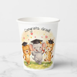 Vasos De Papel Kids Lion Elephant Giraffe Preschool Kindergarten