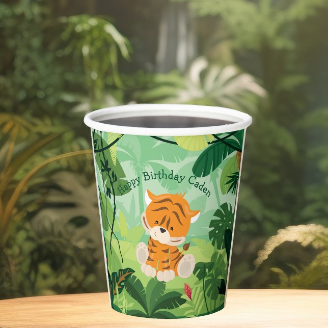 Vasos De Papel Kids Safari, Personalizado del Partido del Cumplea (Subido por el creador)