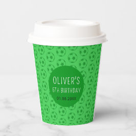 Vasos De Papel Kids Soccer Ball Green Boys Birthday Party