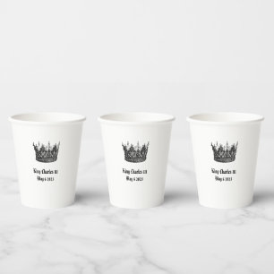 Vasos De Papel King Charles 111 Coronación Mayo 6 2023 Copas de p
