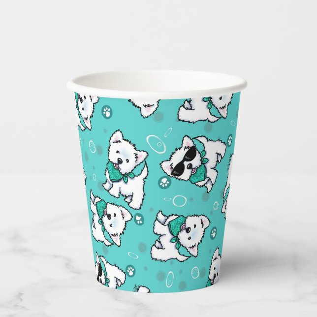 Vasos De Papel KiniArt Cutieface Westies (Anverso)
