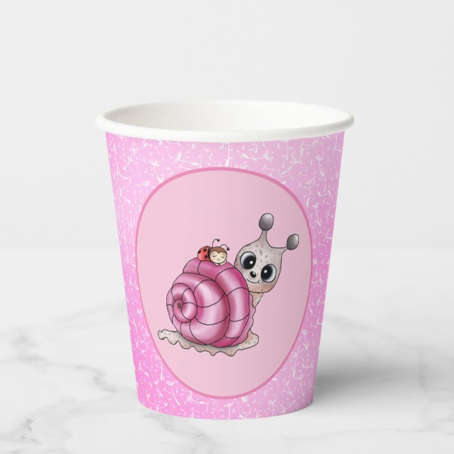 Vasos De Papel kleine Schnecke  pappteller (Anverso)
