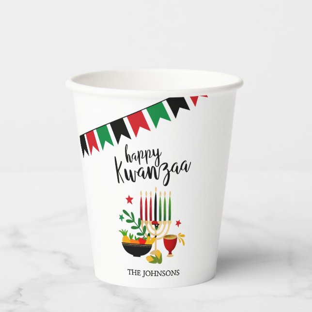 Vasos De Papel Kwanzaa (Anverso)