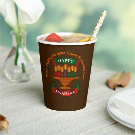 Vasos De Papel Kwanzaa Candles Red Black Green 7 Principles