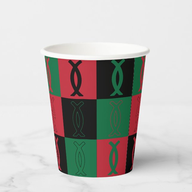 Vasos De Papel Kwanzaa Ujamaa (Anverso)