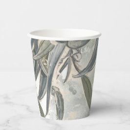 Vasos De Papel La acuarela Eucalyptus deja la vegetación