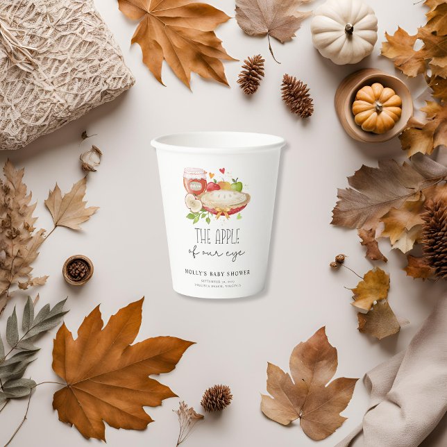 Vasos De Papel La Apple de la Copa de Papel Baby Shower (The Apple of Our Eye Baby Shower Paper Cup)