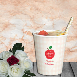 Vasos De Papel La Apple De Nuestro Baby Shower Ojo