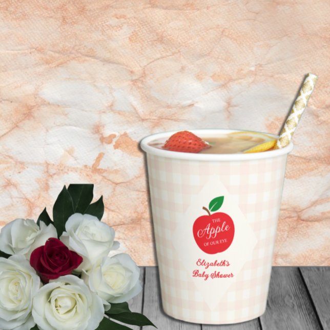 Vasos De Papel La Apple De Nuestro Baby Shower Ojo (Subido por el creador)