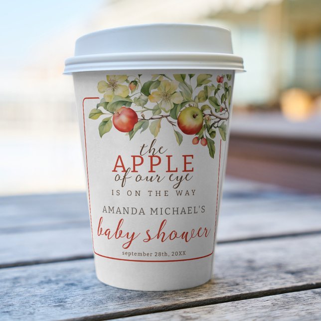 Vasos De Papel La Apple de nuestro ojo Baby Shower (Subido por el creador)