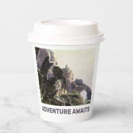 Vasos De Papel La aventura espera. Paisaje de fantasía