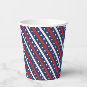 Vasos De Papel La bandera estadounidense más patriótica 4 De Ju