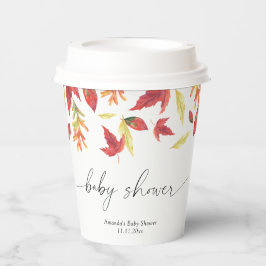 Vasos De Papel La caída deja Baby Shower