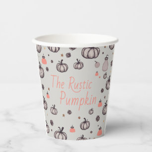 Vasos De Papel La Calabaza Rústica
