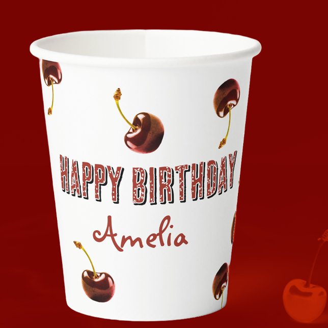 Vasos De Papel La cereza dulce personalizada (Subido por el creador)