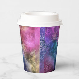 Vasos De Papel La colorida galaxia