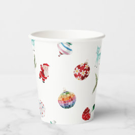 Vasos De Papel La colorida y simple Feliz Navidad