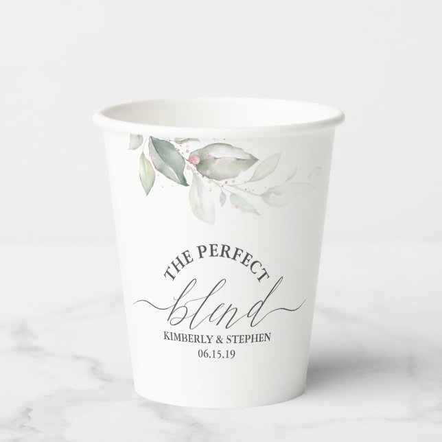 Vasos De Papel La combinación perfecta de elegancia de la vegetac (Anverso)