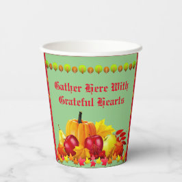 Vasos De Papel La cosecha de Acción de Gracias