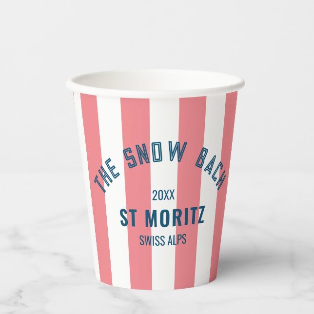 Vasos De Papel La despedida de soltera de The Snow Bach Pink Caba (Anverso)