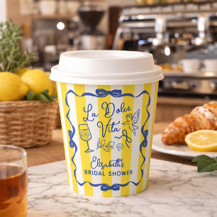 Vasos De Papel La Dolce Vita Caprichosa Despedida de Soltera Ital
