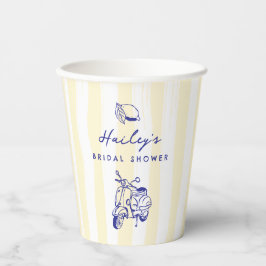 Vasos De Papel La Dolce Vita Desayuno Nupcial Amarillo Limón Ital