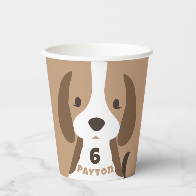 Vasos De Papel La edad del perro y la fiesta de cumpleaños del ni (Anverso)