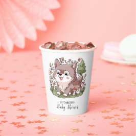 Vasos De Papel La encantadora Baby Shower de Wolf