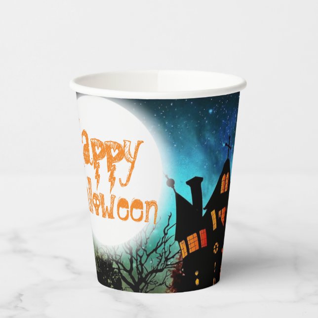 Vasos De Papel La encantadora casa de Halloween (Izquierda)