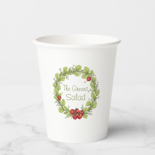 Vasos De Papel La ensalada de los Verdes (Anverso)