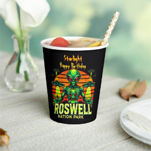 Vasos De Papel ¡La escapada cósmica de Roswell te espera!