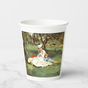 Vasos De Papel La familia Monet en su jardín Edouard Manet