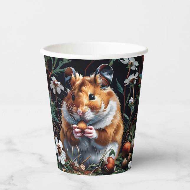 Vasos De Papel La fiesta de otoño de Hamster (Anverso)