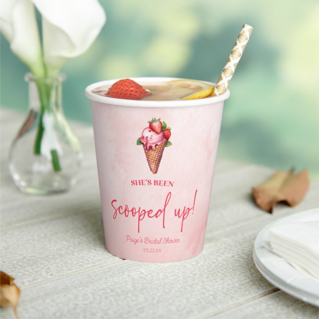 Vasos De Papel ¡La han escogido! Ice Cream Bridal Shower (in situ)