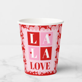 Vasos De Papel La La Love Valentine’s Day