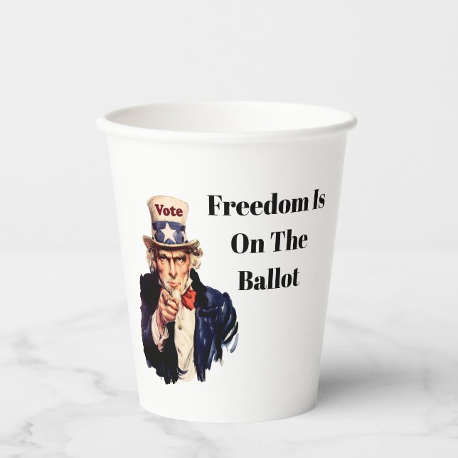 Vasos De Papel La Libertad Está En La Cédula Electoral 2026 (Anverso)