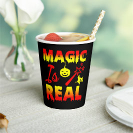 Vasos De Papel La magia es la verdadera varita de halloween