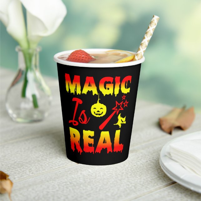 Vasos De Papel La magia es la verdadera varita de halloween (in situ)