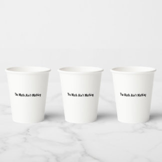 Vasos De Papel La matemática no cuadra