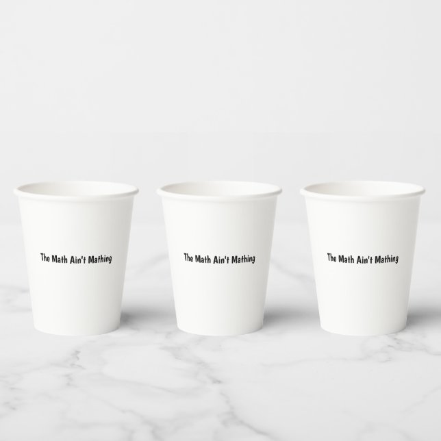 Vasos De Papel La matemática no cuadra (Multi)