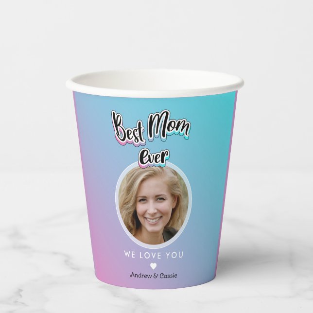 Vasos De Papel La mejor madre de todos los tiempos (Anverso)