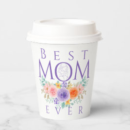 Vasos De Papel La mejor mamá que haya florido, cita del día de la