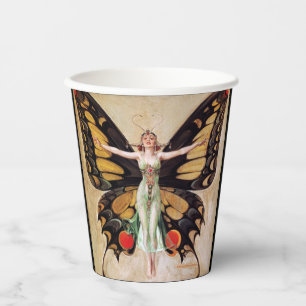 Vasos De Papel La metamorfosis de la chica flapper a mariposa 192