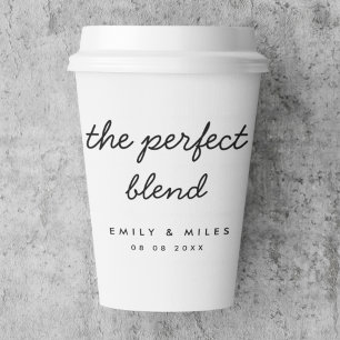Vasos De Papel La mezcla perfecta Boda Coffee Lover
