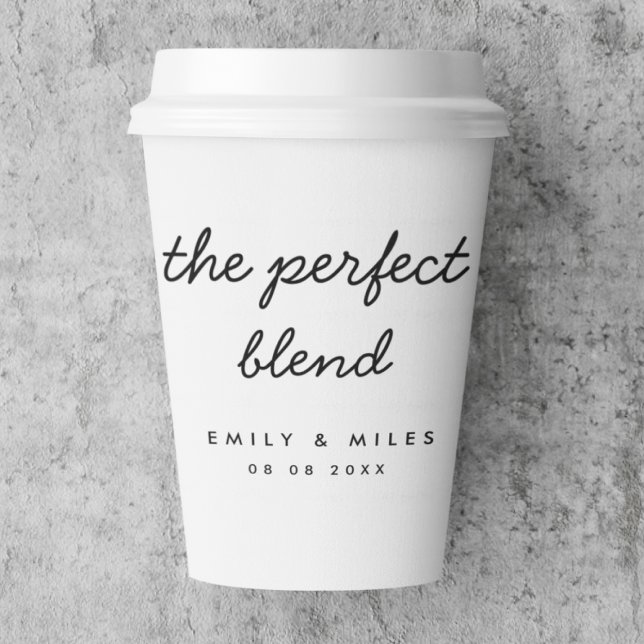 Vasos De Papel La mezcla perfecta | Boda Coffee Lover (Subido por el creador)