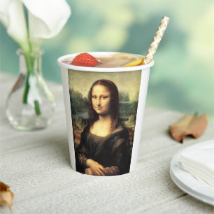 Vasos De Papel La Mona Lisa Leonardo da Vinci